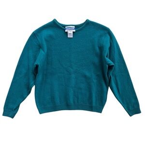 Pendleton Kid’s Med Teal Classic 100% Virgin Wool Vintage Crewneck Sweater 33988